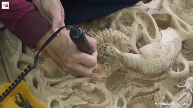 1 Year Carving an Extremely Large Wall Art from a piece of Wood - Ingenious Skill of Wood Carving смотреть онлайн
