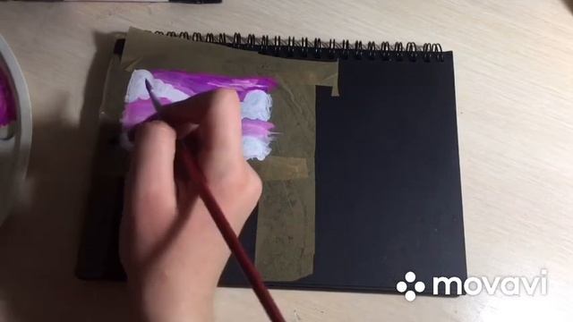 Рисую акрилом на чёрной бумаге /облака смотреть онлайн