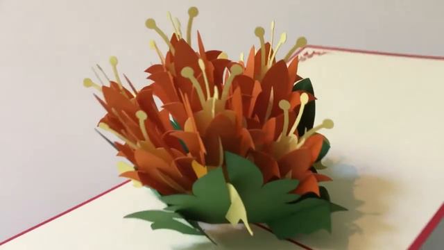 FL041 - 3D Laser Pop Up Card Bougainvillea Flower смотреть онлайн