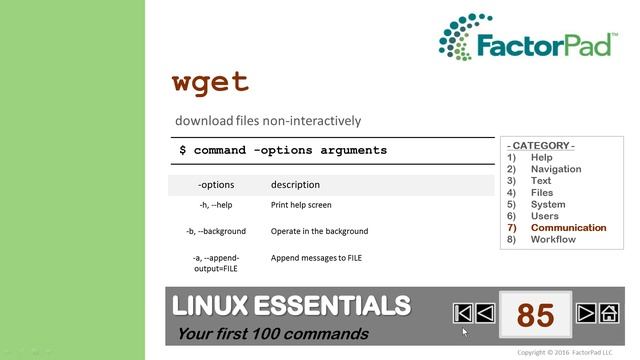 Linux wget command summary with examples смотреть онлайн