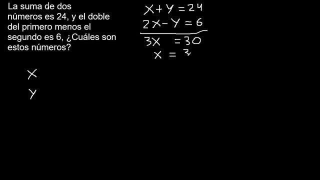 La suma de 2 números es 24, el doble del primero menos ... problemas de Planteo de ecuaciones смотреть онлайн
