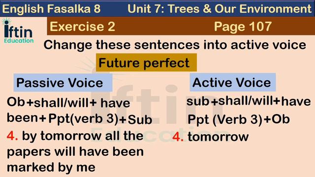 English Fasalka 8AAD |PASSIVE VOICE & ACTIVE VOICE| Exercise 2, Page 107, Unit: 7, ✌ 18/02/2023 смотреть онлайн