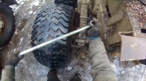 Урал лесовоз Ремонт "Колхозного" полуприцепа