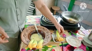Десерт из цветов тыквы