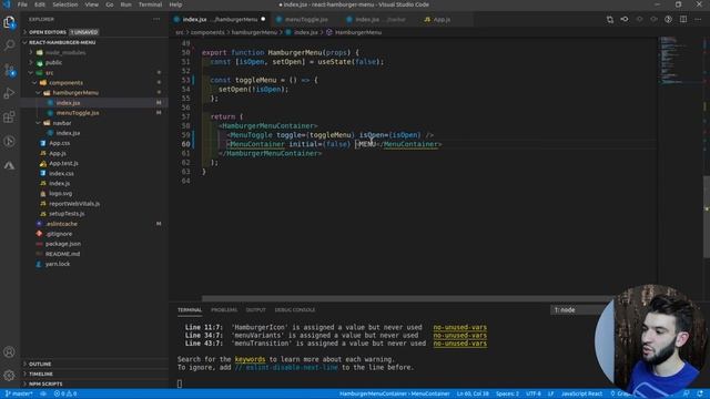 Build Responsive Hamburger Menu w/ REACT.JS | Smooth animations смотреть онлайн
