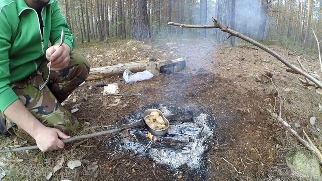 Полевая кухня САЛО с кашей (Outdoor kitchen FAT porridge) смотреть онлайн