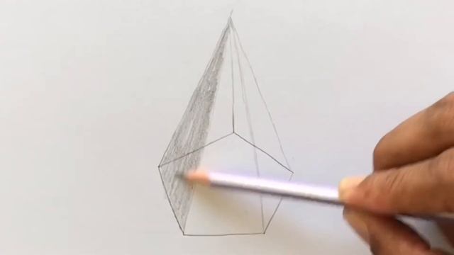 How to Draw a Pentagonal Pyramid Step-by-step смотреть онлайн