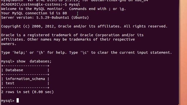 MySQL Tutorial from Terminal 3/27: Connecting to MySQL Server смотреть онлайн