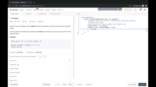 1. Two sum Solution Explained - Java смотреть онлайн