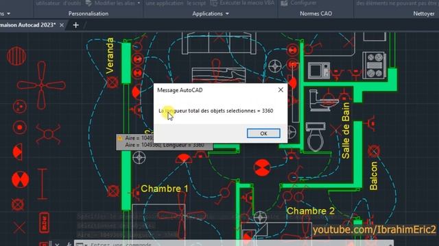 Lisp Tlen : Pour Mesurer des Dustances AutoCAD смотреть онлайн