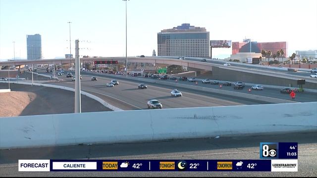 Las Vegas drivers react to I-15 freeway closure for Tropicana project смотреть онлайн