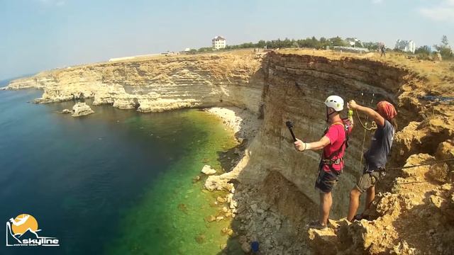 Денис cape Fiolent Rope jumping with Skyline x-team in Crimea смотреть онлайн