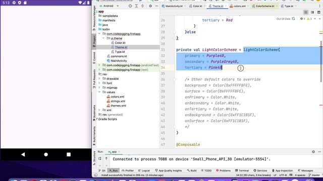 Kotlin With Jetpack Compose Ui And Material 3: Theme Colors смотреть онлайн