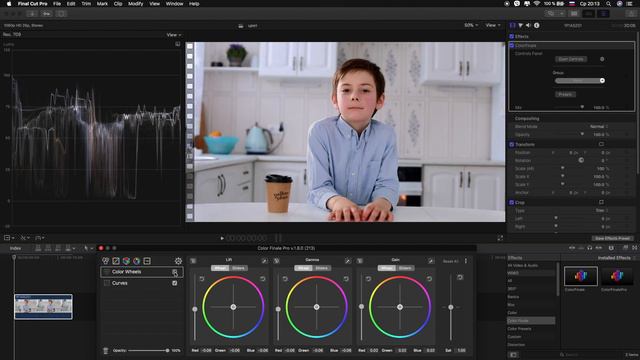 Как сделать цветокоррекцию в Final Cut Pro X ? Color Finale