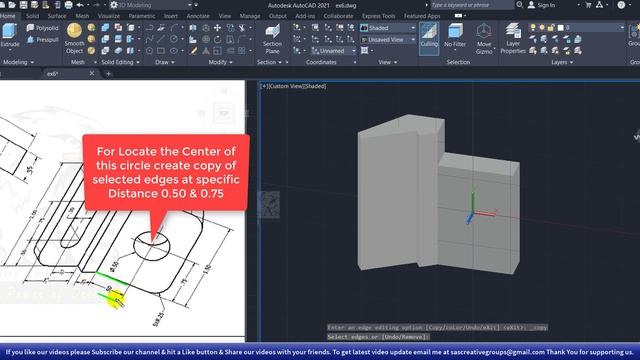 AutoCAD 3D Drawing 6 | Autocad 3D Practice Exercise Series | #AutoCAD 2021 Practice Drawing смотреть онлайн