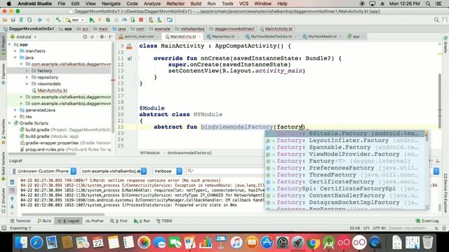 Dagger MVVM Kotlin Example ( Dagger Tutorial Part Two) смотреть онлайн