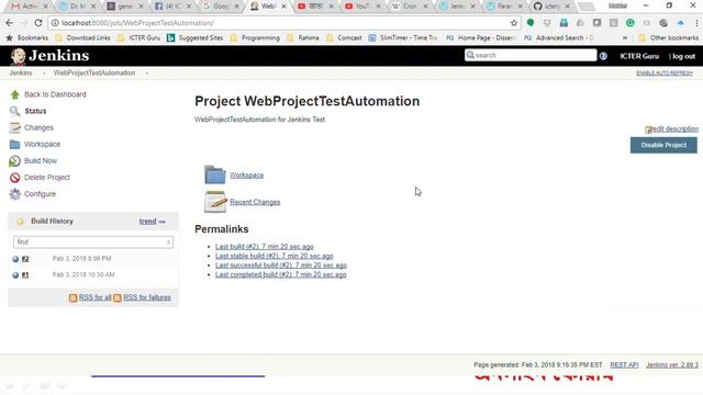 জেনকিন্স - Setup Jenkins Job Build Triggers to Build Periodically with Cron Expression смотреть онлайн
