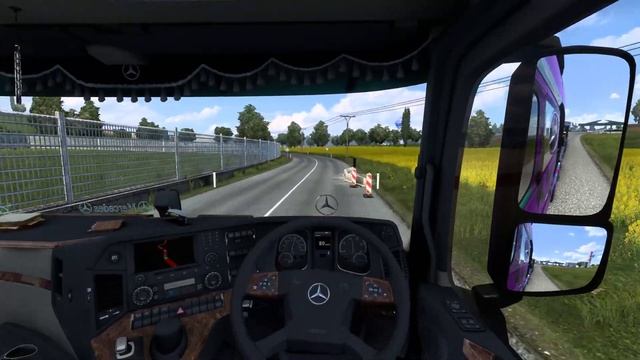 ETS 2 | Mercedes Benz Actros 625 | Backhoe Loader 8tons | Bratislava to Linz | Logitech G29 смотреть онлайн