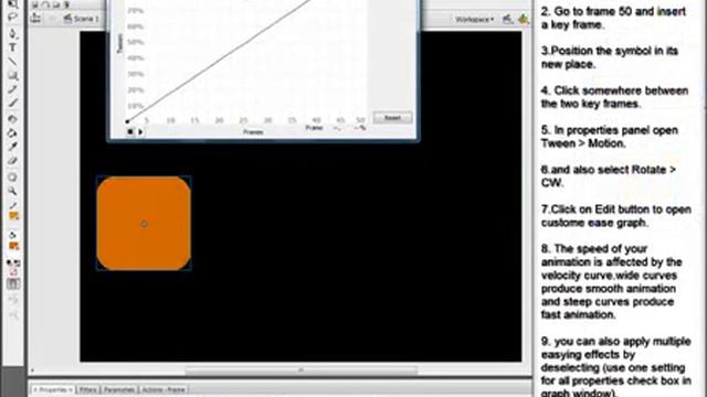 Easing effect in Adobe Flash смотреть онлайн