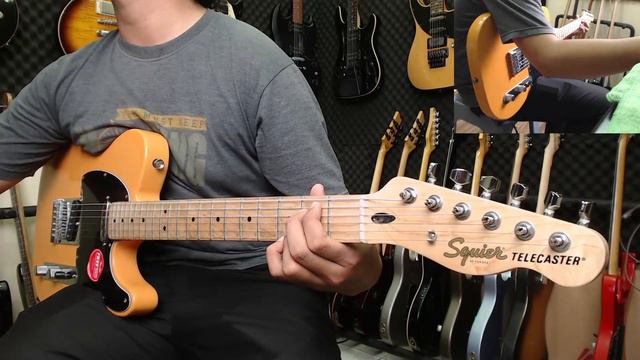 Squier Affinity Telecaster 2021 In Butterscotch Blonde Check SOund