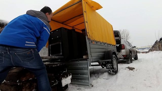 Монстр печь для гаража или бани! (Истребитель дров).Обзор,доставка.монтаж смотреть онлайн