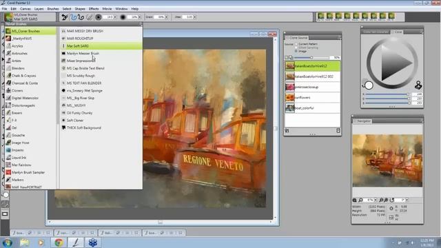 Easy Clone painting in Corel Painter 12 with Marilyn Sholin смотреть онлайн