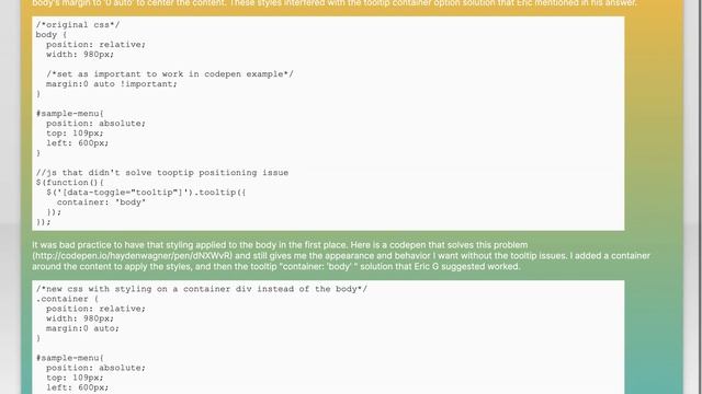 Bootstrap tooltip in wrong position on initial hover, then in correct position смотреть онлайн