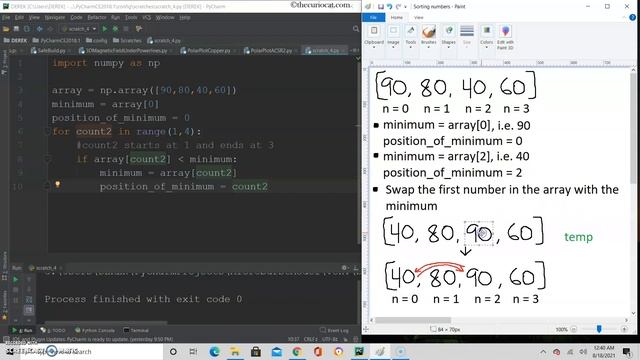 Python Lesson 8: Sort Numbers in 13 lines (Project 2) смотреть онлайн