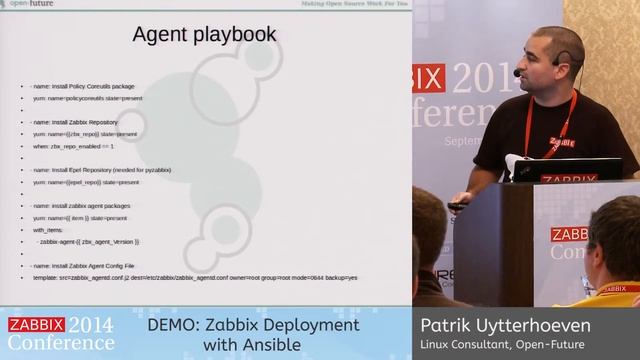 Zabbix Conference 2014 - Patrik Uytterhoeven | DEMO: Zabbix Deployment with Ansible смотреть онлайн