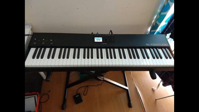 Studio logic S L 73 with Reason acoustic piano part 2! смотреть онлайн