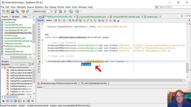 Java, NetBeans, SceneBuilder - Data Entry App - Part 06 - Add Test Data