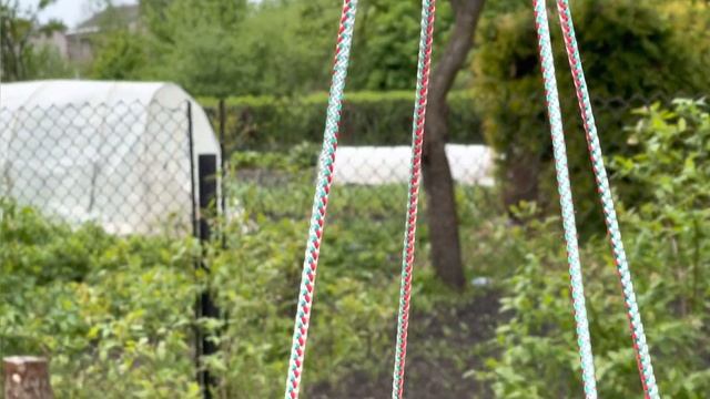 Подвесные деревянные качели смотреть онлайн