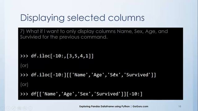 Exploring Pandas DataFrame Using Python смотреть онлайн