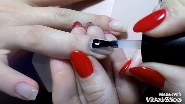 Работа на клиенте/Комби маникюр/Дизайн с бабочкой смотреть онлайн