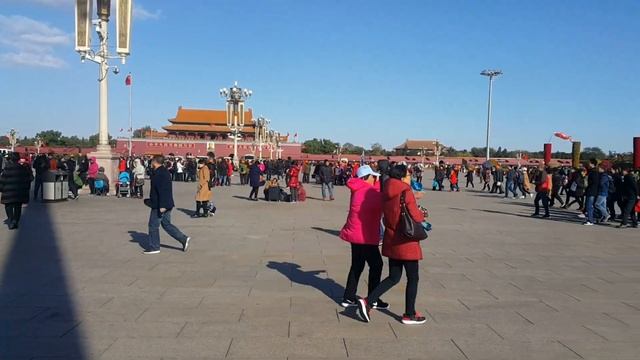 Tiananmen Square. Beijing. Площадь Тяньаньмэнь. Пекин. Китай. смотреть онлайн
