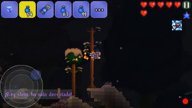TERRARIA matando rey slime con bombas de gel смотреть онлайн