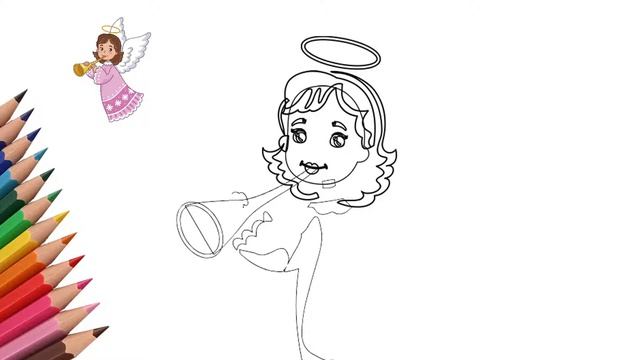 How to draw a Christmas Angel смотреть онлайн