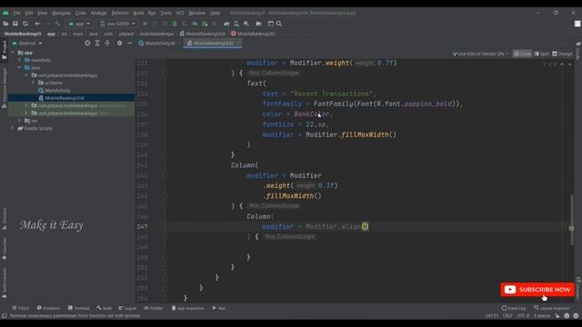 How to Design Mobile Banking UI in Jetpack Compose | Android | Kotlin | Make it Easy смотреть онлайн