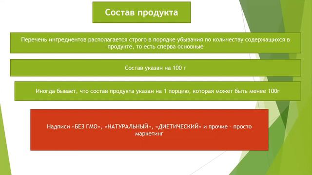 Тема "Учимся читать этикетки и состав продуктов питания", 6 november part 1 смотреть онлайн