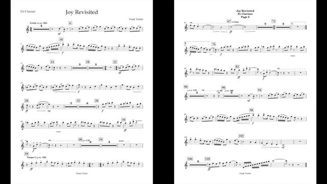 Joy Revisited (E flat Clarinet part) by Frank Ticheli смотреть онлайн