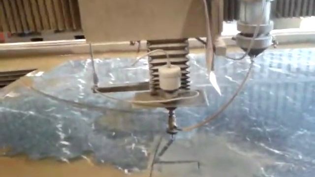 Гидрообразивный станок. Резка мрамора на ГАРе. смотреть онлайн