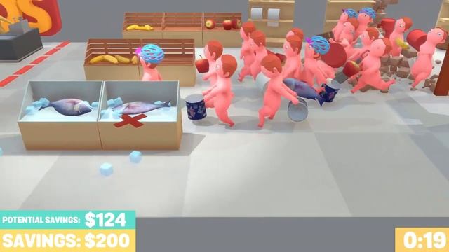 Eat The Rich - Control a Horde of Wobbly Ragdoll Shoppers in Search of Savings! смотреть онлайн