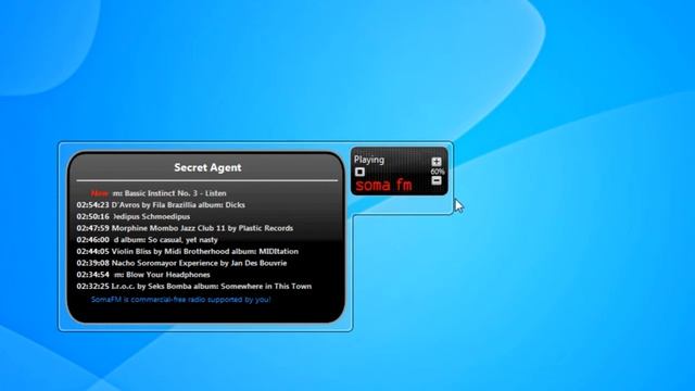 Soma FM Windows 7 Gadget смотреть онлайн