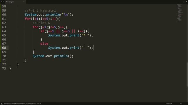 Java - Print Happy Navratri Pattern using Nested Loops смотреть онлайн