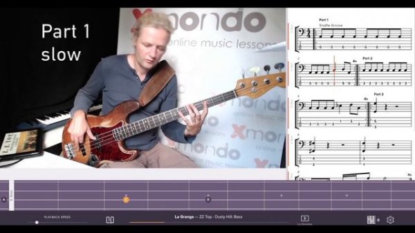 Bass Tutorial | La Grange - ZZ Top | tabs+notes+fast+slow with fretboard view