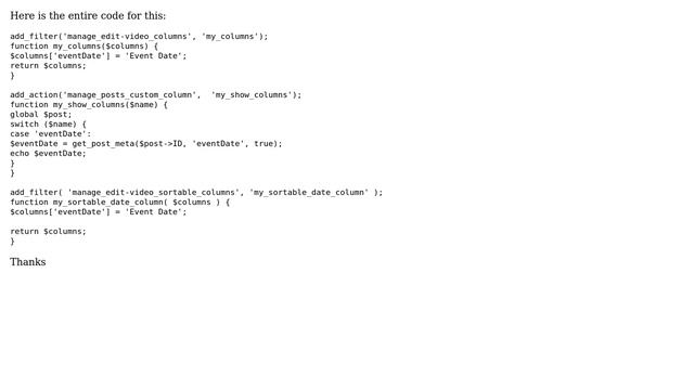 Wordpress: Add custom column to custom post type overview in backend (3 Solutions!!) смотреть онлайн