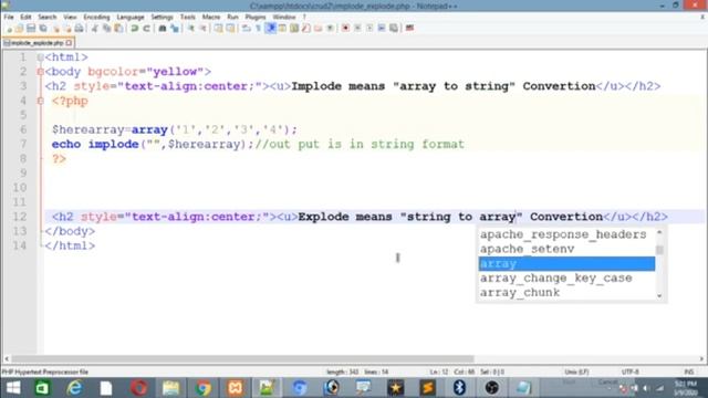 How to convert array to string|php implode |php explode|how to convert string to array смотреть онлайн
