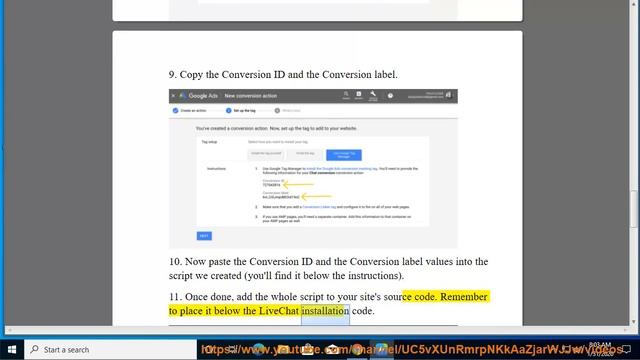 LiveChat Guide: create a new conversion in Google AdWords. смотреть онлайн