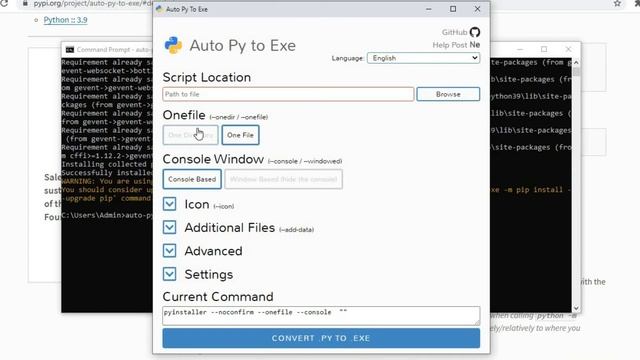 How to convert Python to .EXE file смотреть онлайн