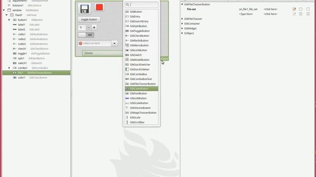 Linux Gtk Glade Programming Part 8 - Adding  Color And File Choosers